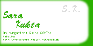 sara kukta business card